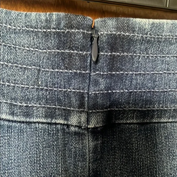 LOFT Blue Mini Pencil Skirt with Cargo Style - Picture 3 of 5